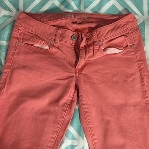 Orange American Eagle Skinny Pants